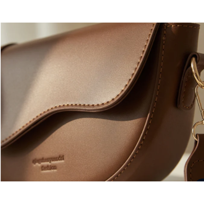 Minimalist Women’s Saddle Crossbody Bag – Trendy Solid Color Underarm Shoulder Bucket Handbag