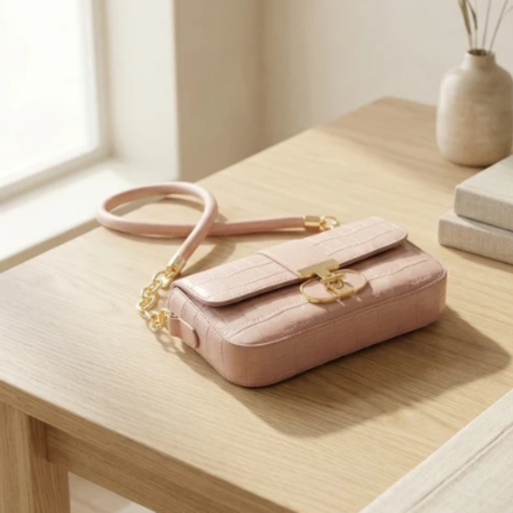 Crocodile Pattern Underarm Bag for Women, Elegant Small Square Shoulder & Crossbody Purse